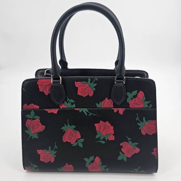 Kate Spade Madison Rose Toss Printed Medium Satchel new without tag - Picture 2 of 8